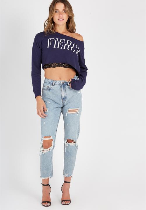 Supré  - Super crop sweat - navy