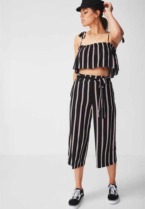 Supré  - Tie shoulder crop top - multi 