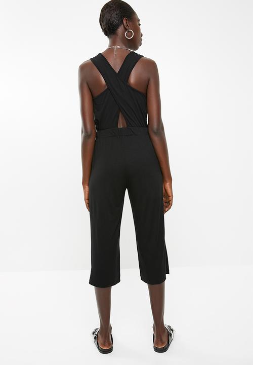 Superbalist - Jumpsuit with wrap back detail - black