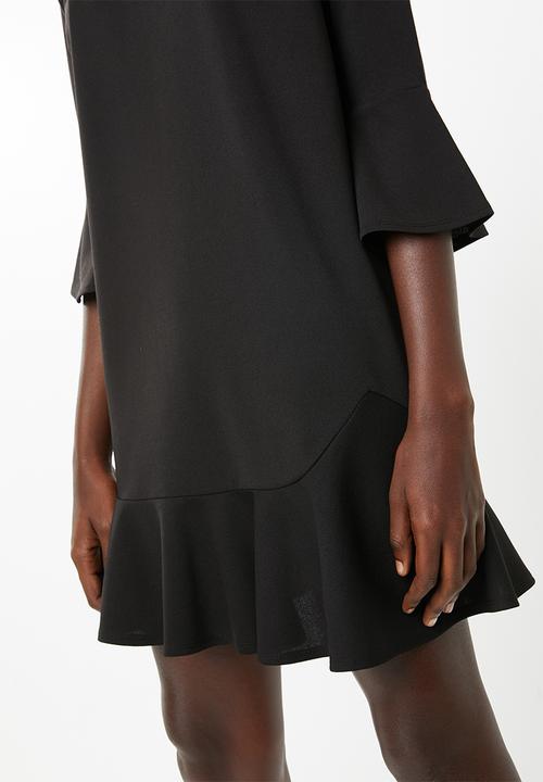 Superbalist - Long sleeve shift dress - black