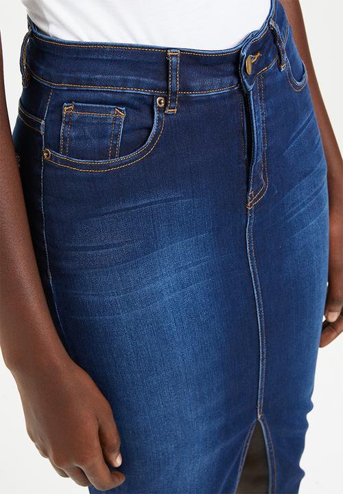 Superbalist - Denim midi bodycon - blue 