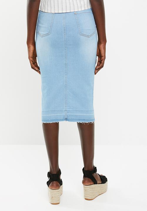 Superbalist - Denim midi bodycon - blue 