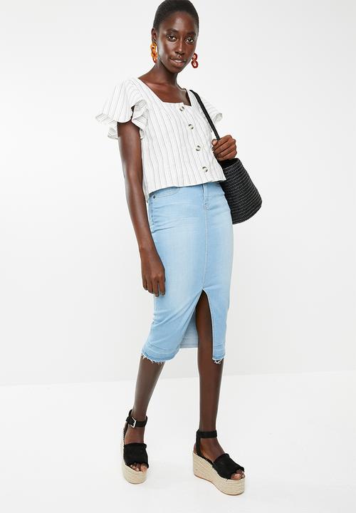 Superbalist - Denim midi bodycon - blue 