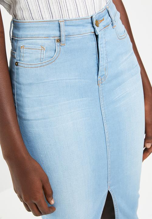 Superbalist - Denim midi bodycon - blue 