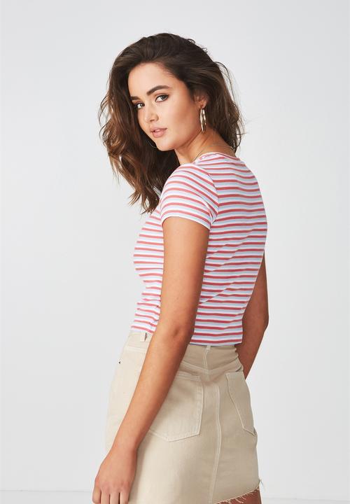 Supré  - Zoey midi length rib tee - multi