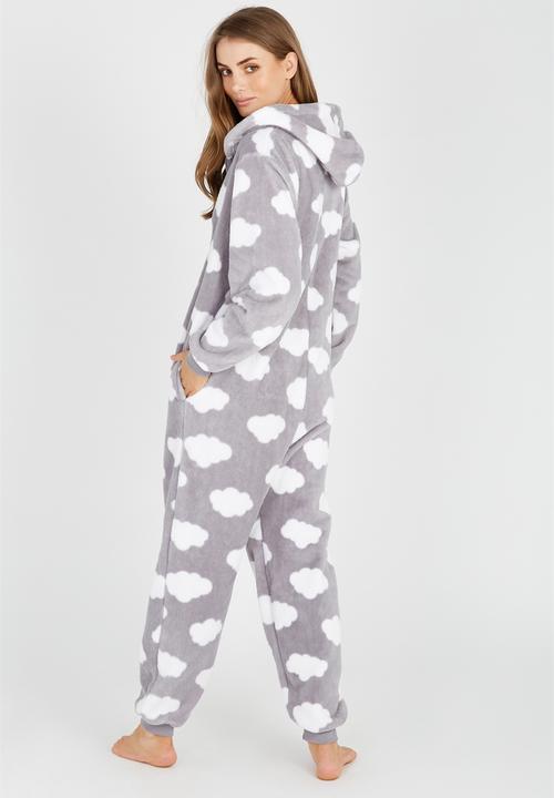 Supré  - Cosy onsie - grey & white