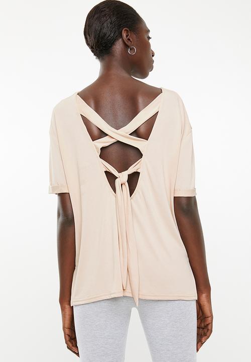 Superbalist - Cross back T-shirt - pink