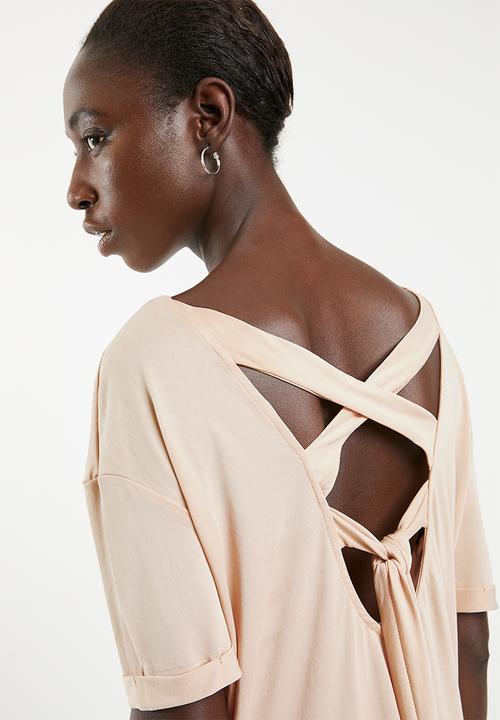Superbalist - Cross back T-shirt - pink