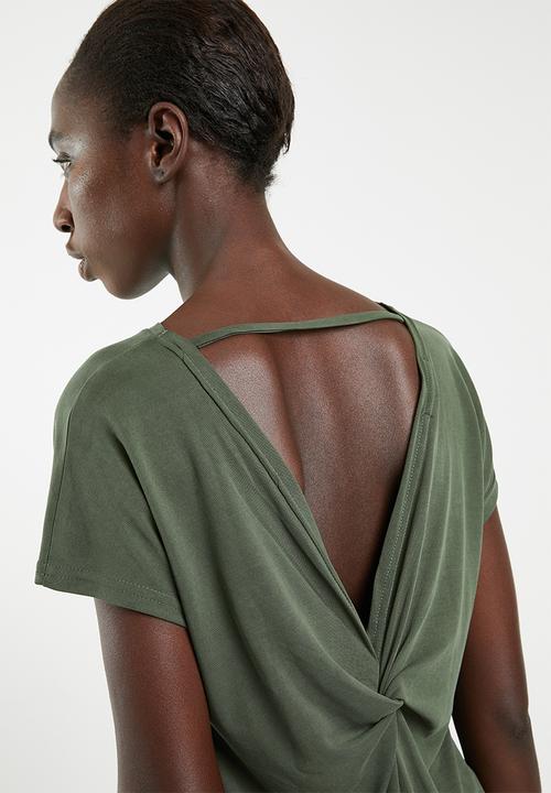 Superbalist - Knot back T-shirt - green