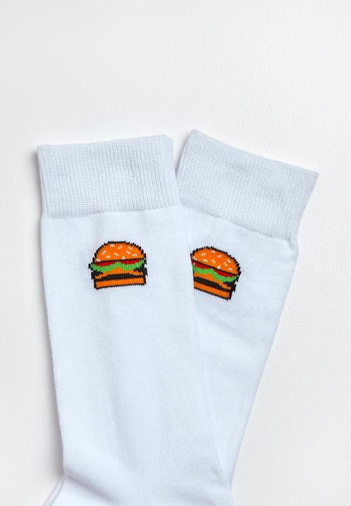 Brave Soul - 5 Pack snack socks - white