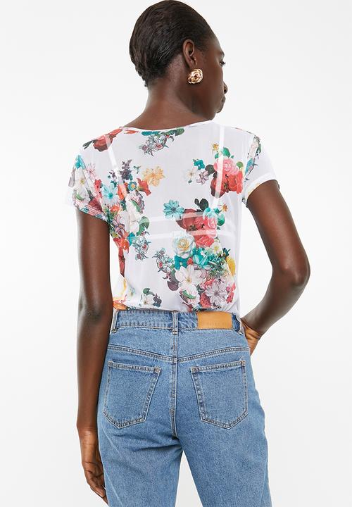 Superbalist - Mesh tee - red floral