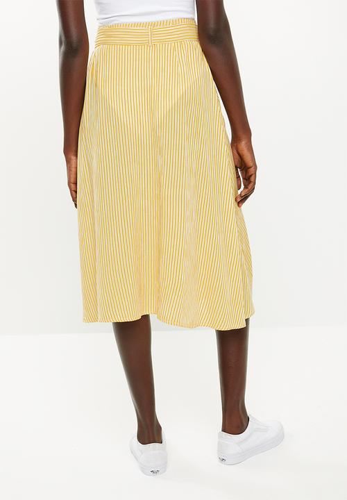Superbalist - Stripe midi skirt - yellow stripe