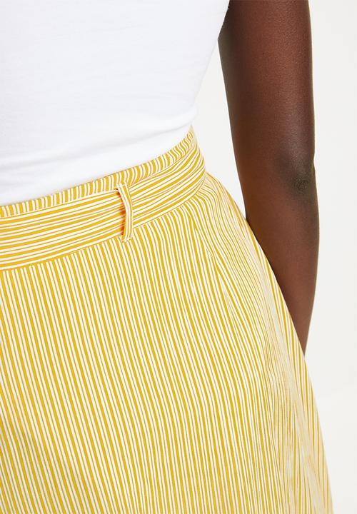 Superbalist - Stripe midi skirt - yellow stripe