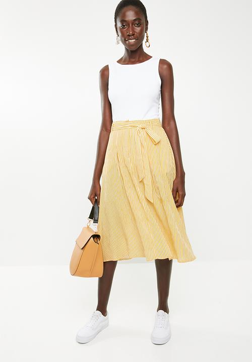 Superbalist - Stripe midi skirt - yellow stripe