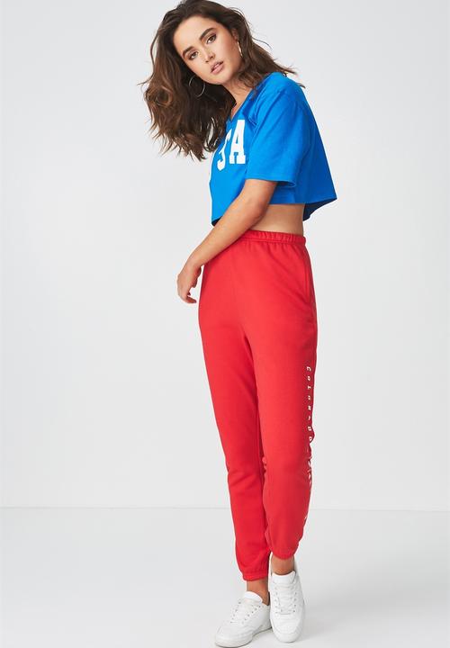 Supré  - V neck boxy crop - blue