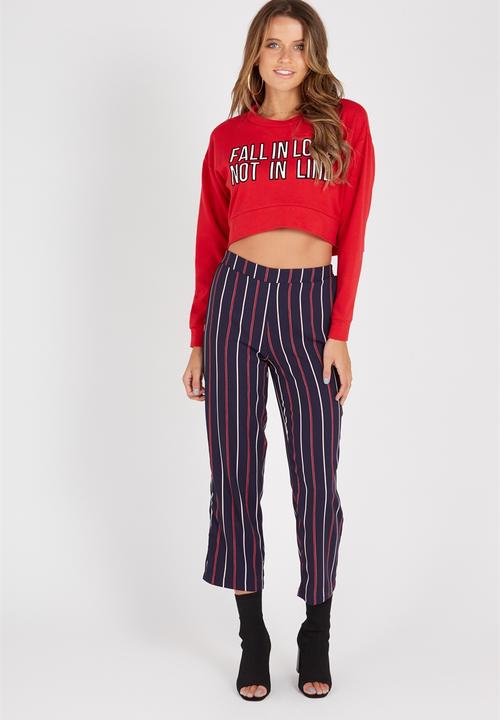 Supré  - Super crop crewneck sweat - red