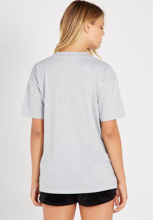 Supré  - Printed loose tee  - grey