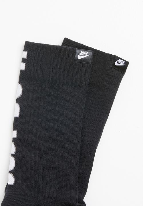 Nike - Sportswear sneaker socks - black and grey 