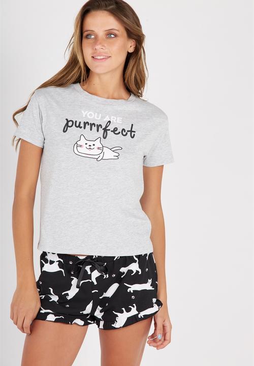 Supré  - Sleep frill shorts - black