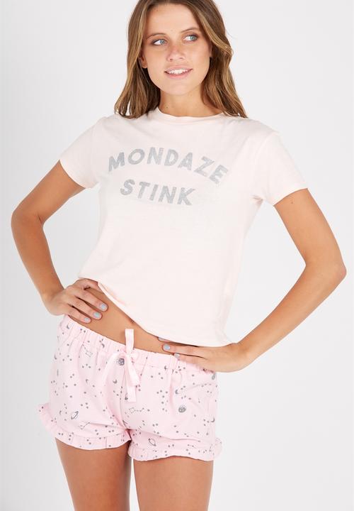 Supré  - Sleep frill shorts - pink