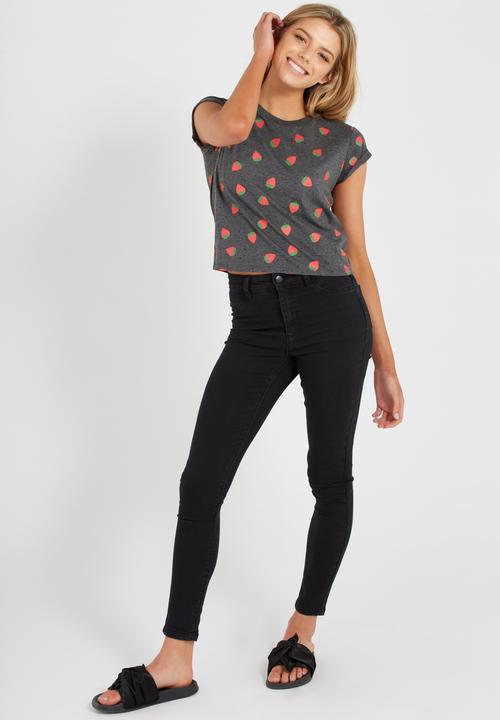 Supré  - Scratch & sniff printed baby tee - grey