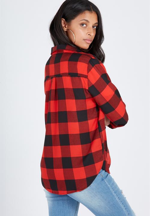 Supré  - Check shirt - red & black