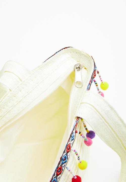 Superbalist - Kids girls 2 pack straw hat/bag - white