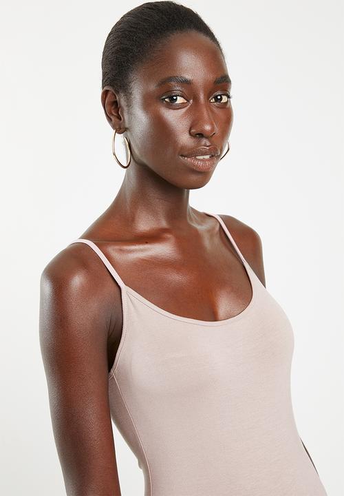 Superbalist - 2pk Cami bodysuit - black & pink 