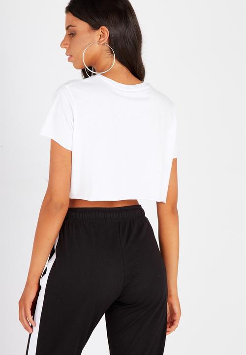 Supré  - Printed super crop tee  - white