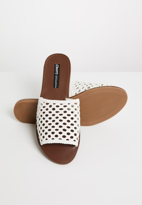 Cherry Collection - Caralina woven sandal - white