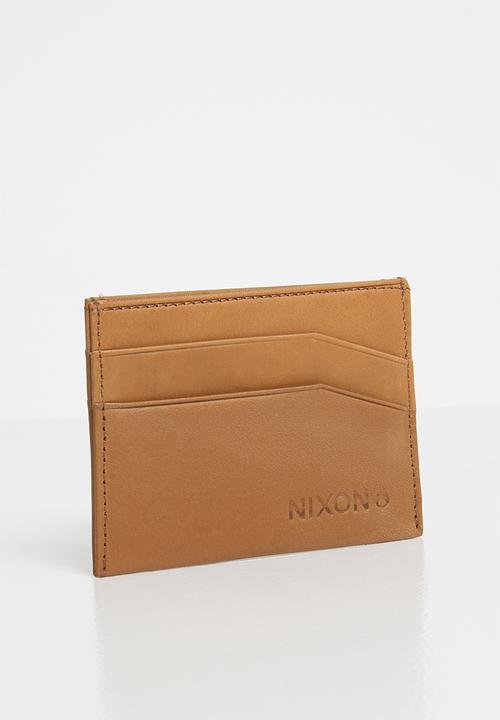 Nixon - Flaco leather card wallet -tan