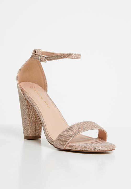 SISSY BOY - Ankle strap heels - rose gold