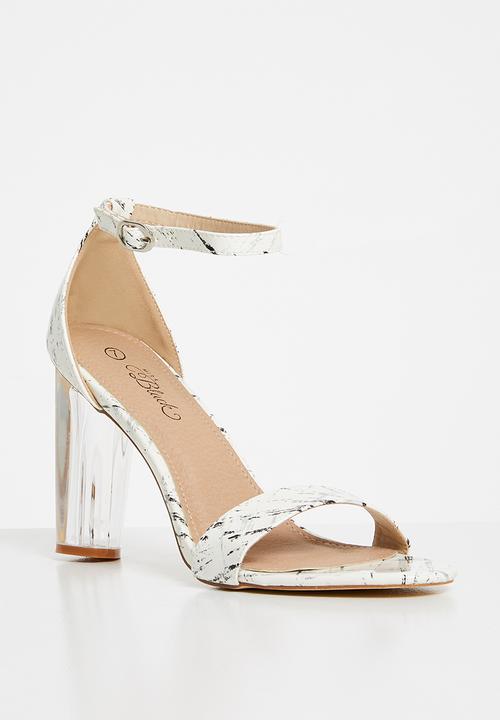 Miss Black - Ronni strappy heels - white
