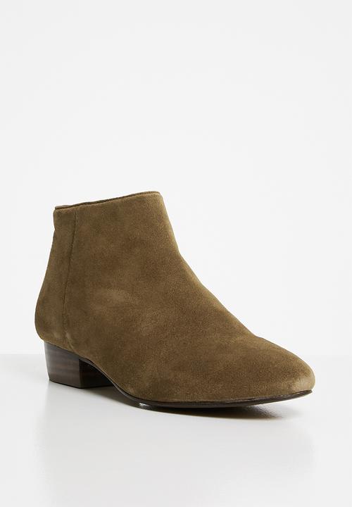 MANGO - Suede ankle boots - brown