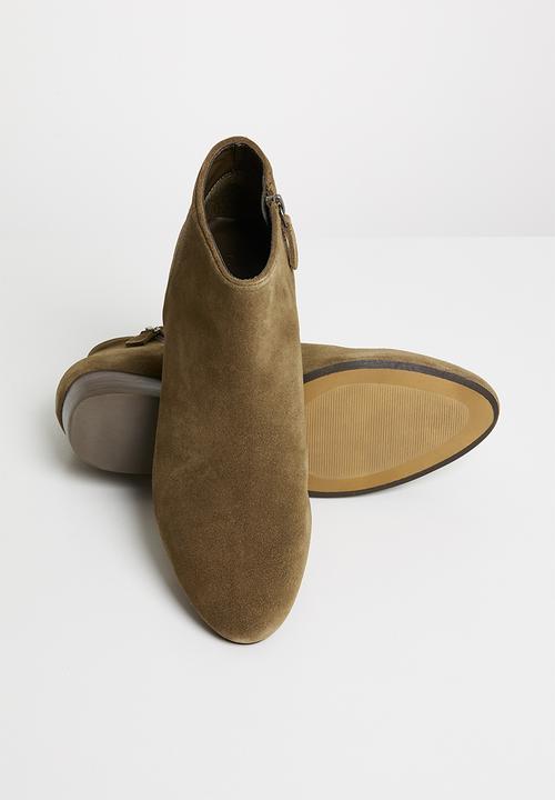 MANGO - Suede ankle boots - brown