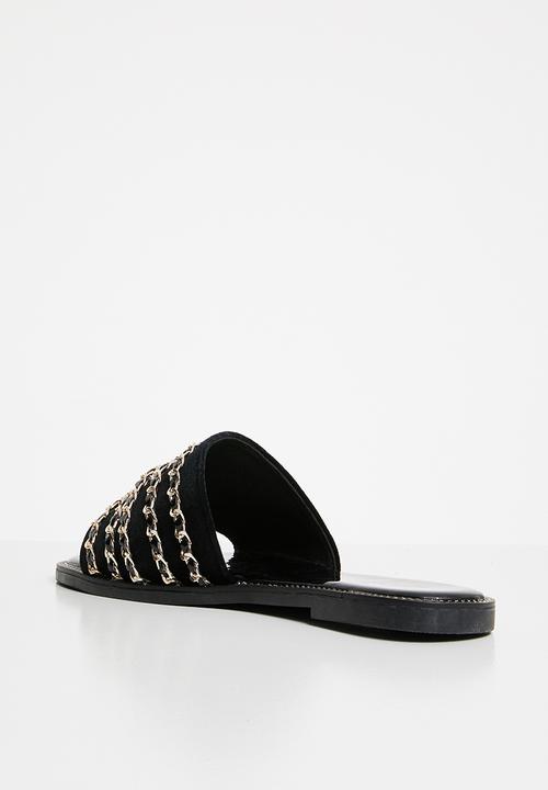 Dolce Vita - Chain detail slides - black