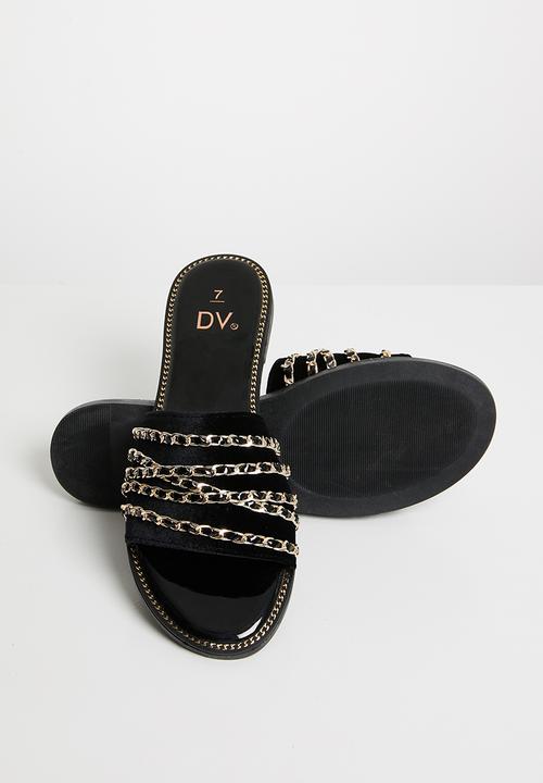 Dolce Vita - Chain detail slides - black