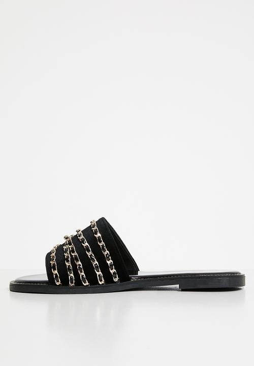 Dolce Vita - Chain detail slides - black