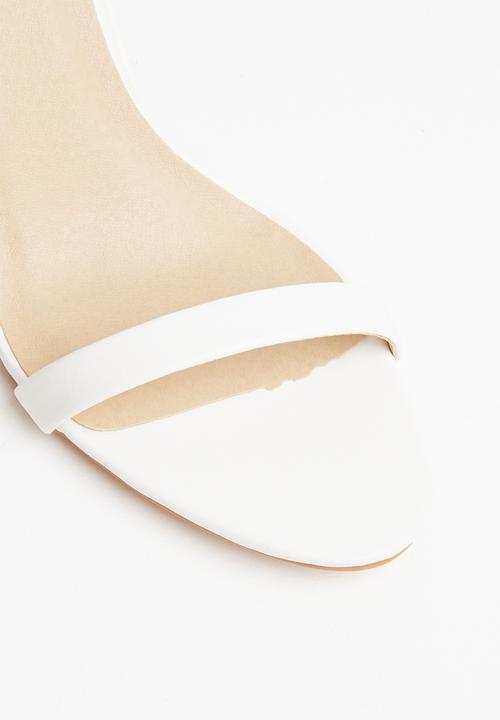 Truffle - Barely there low heel sandals - white