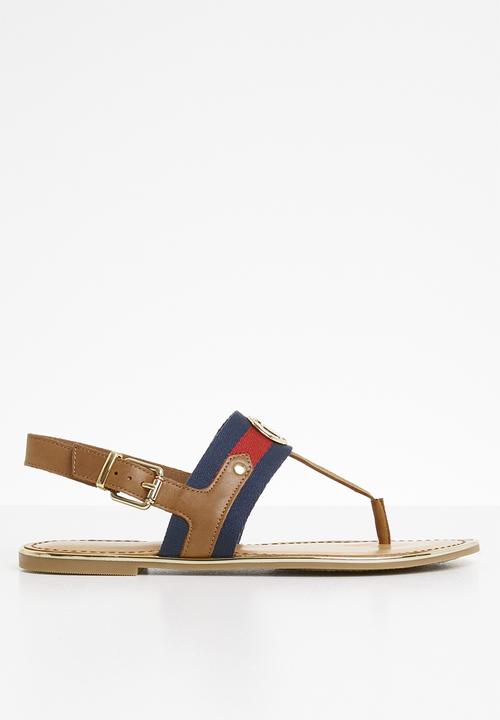 tommy hilfiger leather flip flops