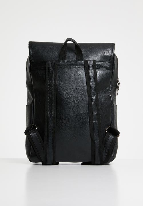 Superbalist - Nick faux leather backpack - black