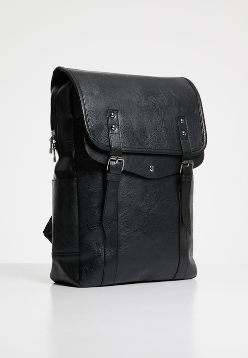 Superbalist - Nick faux leather backpack - black