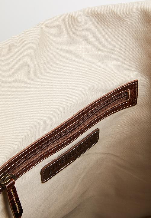 Superbalist - Utility canvas and leather backpack - beige