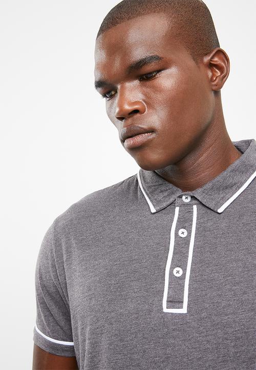 STYLE REPUBLIC - Block pique golfer -  charcoal