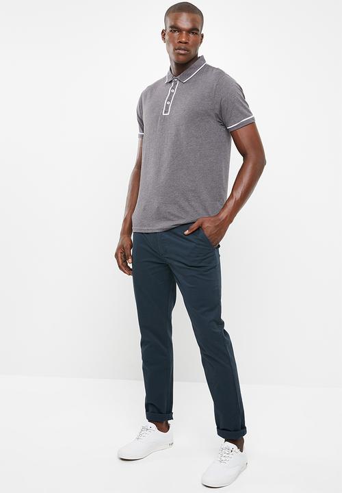 STYLE REPUBLIC - Block pique golfer -  charcoal