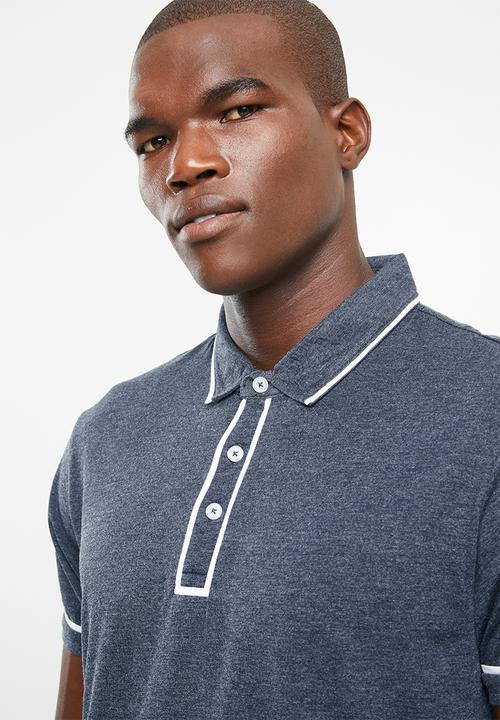 STYLE REPUBLIC - Block pique golfer - blue