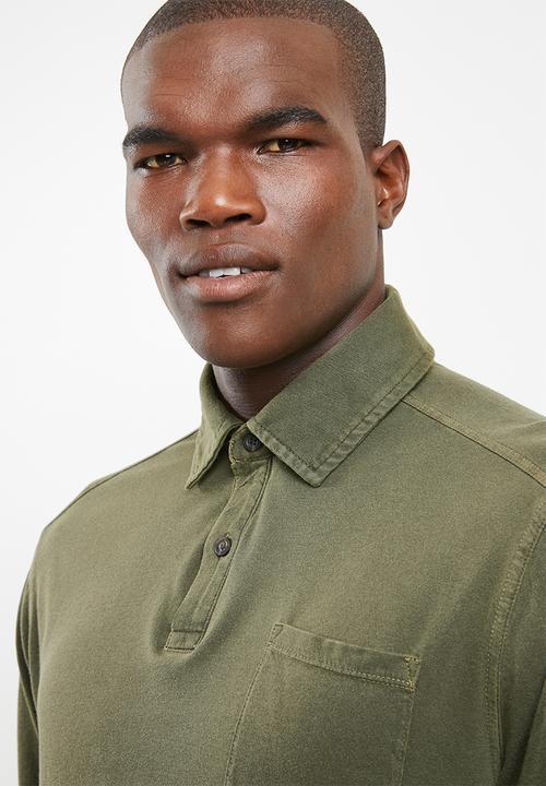STYLE REPUBLIC - Pigment long sleeve golfer - green