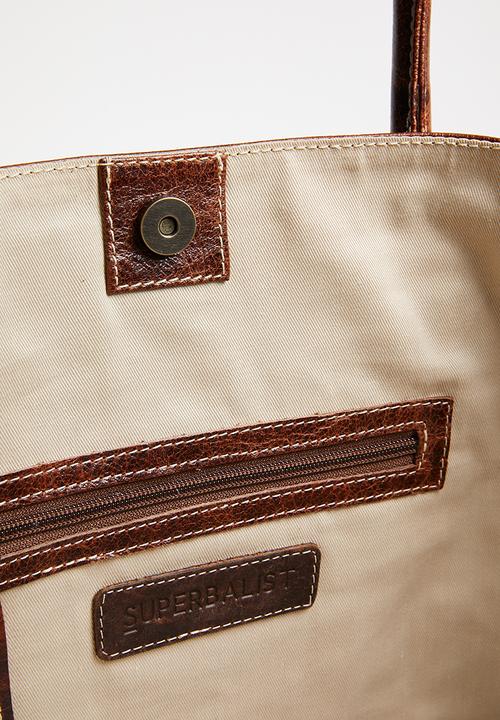 Superbalist -  Hold all tote canvas and leather tote - khaki green