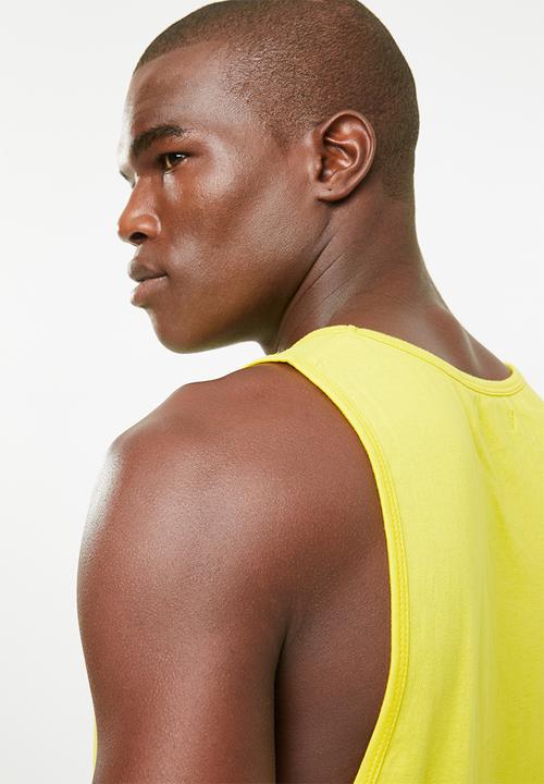 Brave Soul - Cacti scoop neck vest - yellow