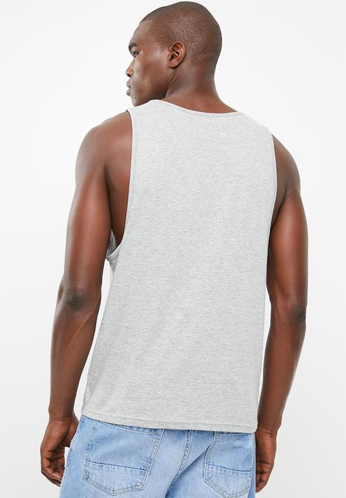 Brave Soul - Cacti scoop neck vest - grey